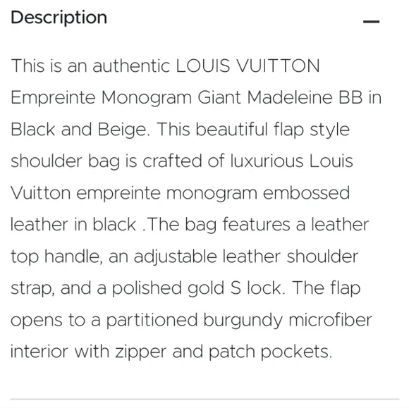 Louis Vuitton Empreinte Giant Madeline BB in Black Cream 🔁🤝 - Picture 9 of 12